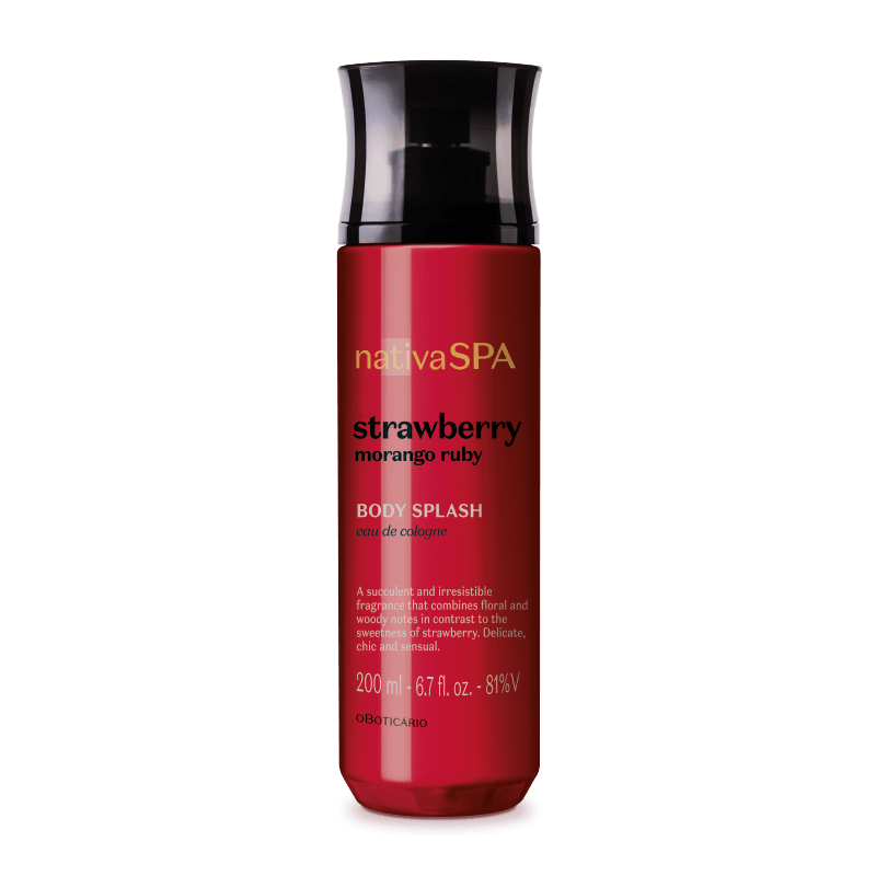 Body Splash Nativa Spa Morango Ruby, 200ml