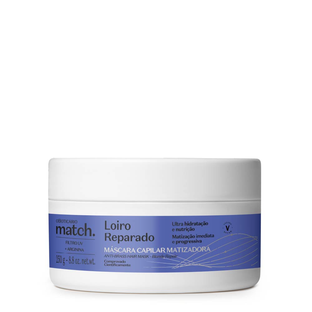 Máscara Matizadora Match Loiro Reparado, 300ml