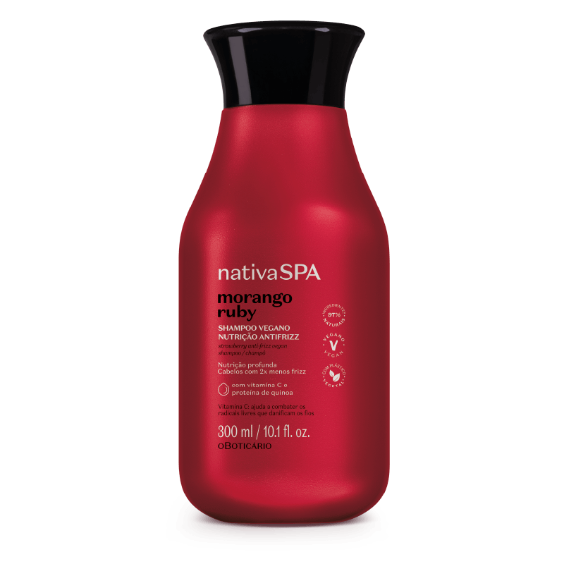 Shampoo Nativa Spa Morango Ruby, 300ml