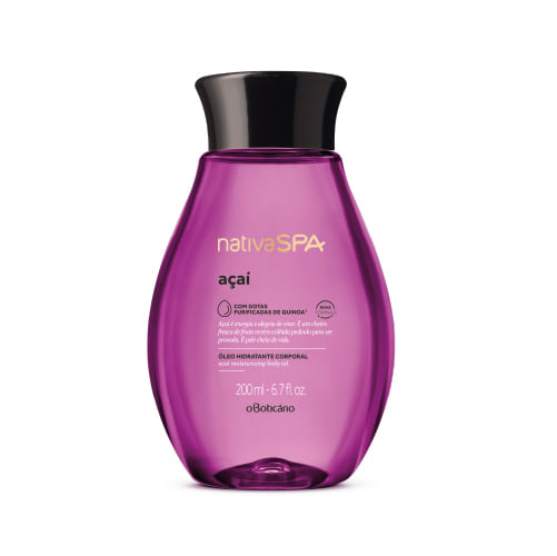 Óleo Hidratante Nativa Spa Açaí, 200ml