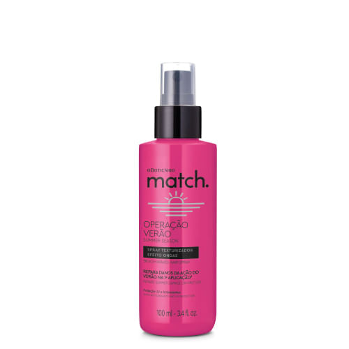 Spray Texturizador Efeito Ondas com Proteção UV Match Operação Verão, 100ml