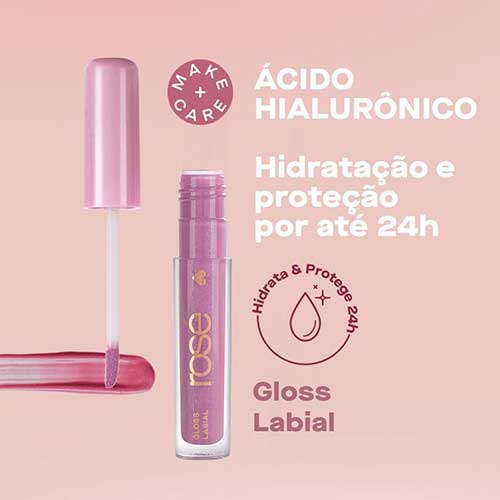 QDB Gloss Labial Colecao Rose Avela Iluminado