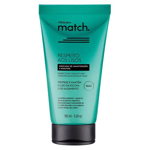 Máscara Capilar 3 Minutos Match Respeito aos Lisos, 150ml