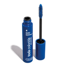 Máscara de Pestanas e Sobrancelhas Toda Colorida Azul Diversão, 10g