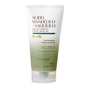 Gel de Limpeza Facial Micelar Ácido Mandélico + Salicílico Botik, 150g