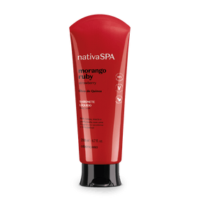Sabonete Líquido Corporal Nativa Spa Morango Ruby, 200ml