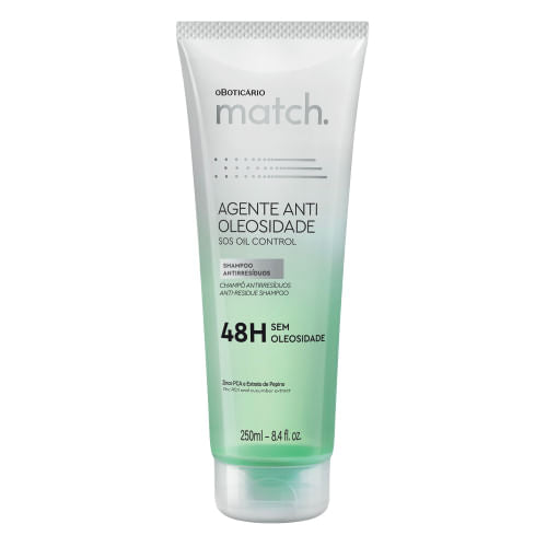 Shampoo Antirresíduos Match Agente Antioleosidade, 250ml