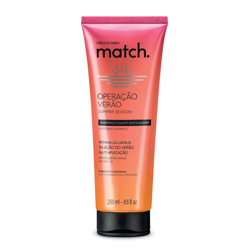 Shampoo Restaurador Match Operação Verão, 250ml