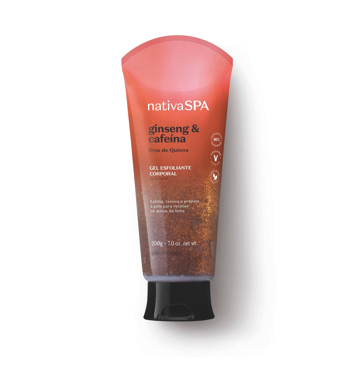 Gel Esfoliante Corporal Nativa SPA Ginseng & Cafeína, 200g